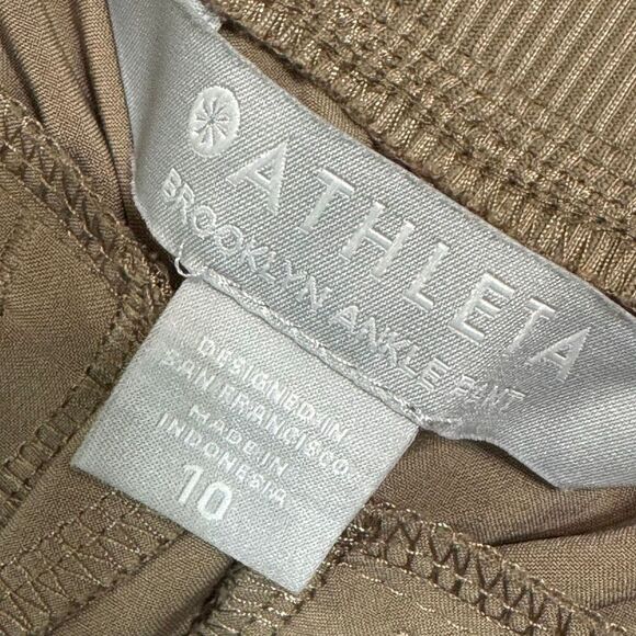 Athleta Brooklyn Mid Rise Ankle Pant size 10 khaki - Picture 6 of 8